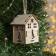 Christmas tree toy "House with a Christmas tree", from batteries, glow warm white
