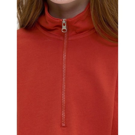 Sweatshirt for girls, height 116 cm, terracotta color-3