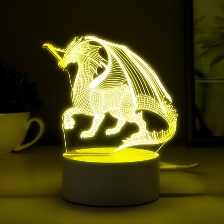 Speaker Lamp "Dragon" LED 7 USB/from white batteries 13x9.5x15.5cm Risalux-6