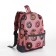 Baby backpack with zipper, external pocket, reflective strip, pink color