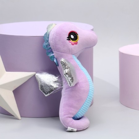 Soft toy "Sea Horse", purple color-2