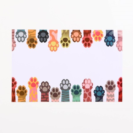 Rug for a bowl "Pigger" 43 x 28 cm "cat paws"-3