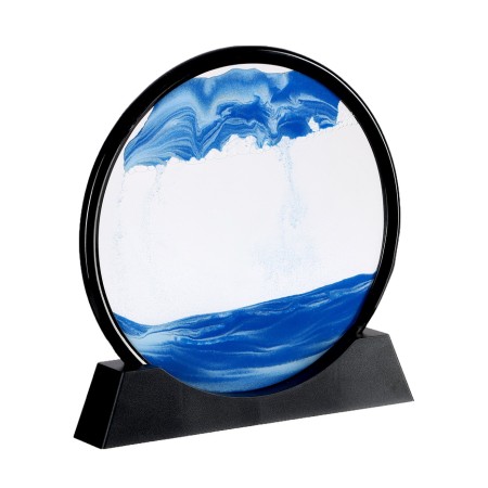 Sanding clock-picture, D-26 cm, anti-stress, Sand blue