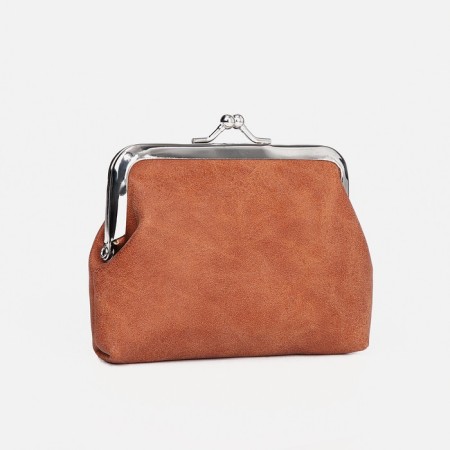 Women's wallet on the farmar, brown color