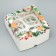 Capcake box folding with bilateral application "Wreath", 16 x 16 x 10 cm, New Year