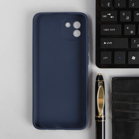 Pero cover for Samsung A03, silicone, blue-1
