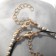 Bracelet on the leg set 2 pcs. "Sea", white color in gold, 28 cm