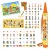 A set for drawing 114 items in a plastic tube, "three cats" (wax pencils 12 colors + stickers + notebook)
