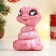 New Year. Symbol 2025. Figure soap "snake" pink with silver