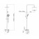 The shower system Fashun A2453, pour 112 mm, tropical shower, shower, chromium