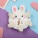 Hair crab "Beatrice Bunny" (set of 5 pcs) hearts, 2 cm, white