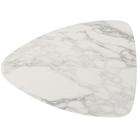 Commerce table "Trio Mini", 695 × 500 × 418 mm, color white marble-2