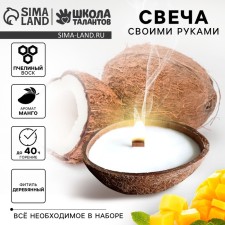 With your own hands. Creation of a candle in the coconut shell 