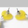Acryl Earrings "Bears" on the Moon, the color is yellow-green in silver