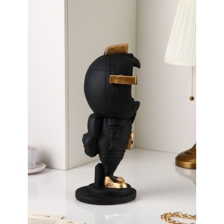 Stand for the little things "Astronaut", polystone, 44 cm, black matte color-3