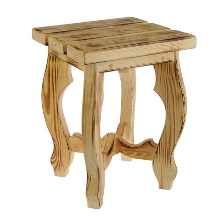 Stool "Vid-3" burned varnished tree pine