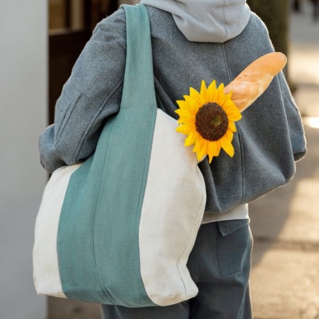 Bag Shopper with SL Home Handles "Linen Shopper" 50x50cm, 100% linen, 200g/m2