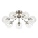 Ceiling chandelier CITILUX "Tommy" CL102171, 66.5x66.5x26 cm, 7x40W, E14, gray color gray