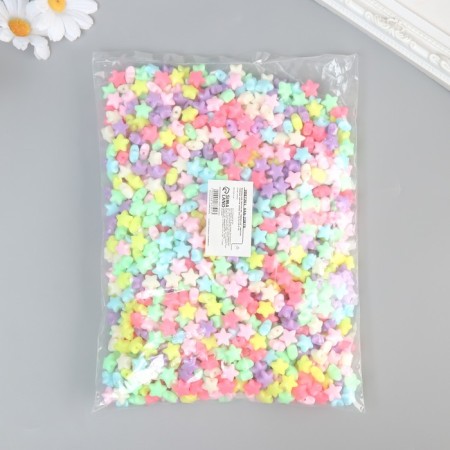 Beads for creativity Plastic "Stars" Color Tender flowers set 500 g 1x1x0.6 cm-3