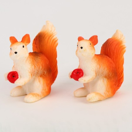 Miniature Puppet "Squirrel with an apple", set 2 pcs., Size 1 pc. - 5 × 4 cm-2