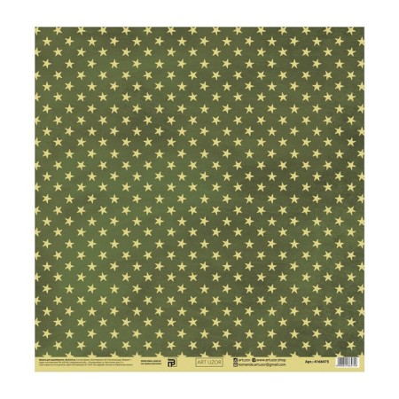 Scrapbooking paper "Army stars", 30.5 x 32 cm, 190 g/m²-3