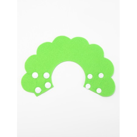Veterinary collar made of felt "chamomile", size s, green-1