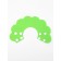 Veterinary collar made of felt "chamomile", size s, green