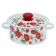 Pan, 2 l, metal cover, plastic handle, induction, mixture mix, white color