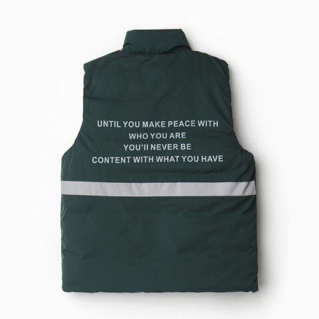 The vest insulated for boys, the color is green, height is 104-110 cm-4