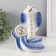 Souvenir Ceramics "Cobra with coins" Blue with gold set 2 pcs 9x12.2x15.5 cm