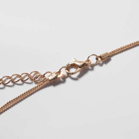 Beads "Caramel", bead No. 16, color pink-violet in gold, 54 cm-3