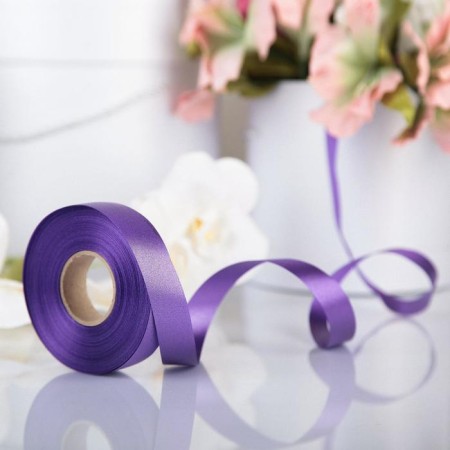 Ribbon for decor and gifts, purple, 2 cm x 45 m