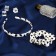 Hair set "Emilia" (elastic band, rim 1.5 cm) spots, black and white