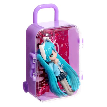 Surprise doll "Baby Yucca", in a suitcase, with hairpins, mix-8