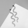 Hanging earrings "snake" thin, black color in silver