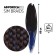 SIM-BRAIDS AFROKOSOS, 60 cm, 18 strands (CE), chestnut/blue color (#FR-19)
