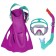 Set for swimming Crusader Snorkel Set (mask, tube, flippers) from 7 years, MIKS color 25046
