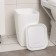 Garbage container "knitted weaving", 10 l, white color