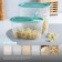 A set of containers for bulk products, 3 pcs: 0.9 l, 1.5 l, 2.1 l, pistachio color