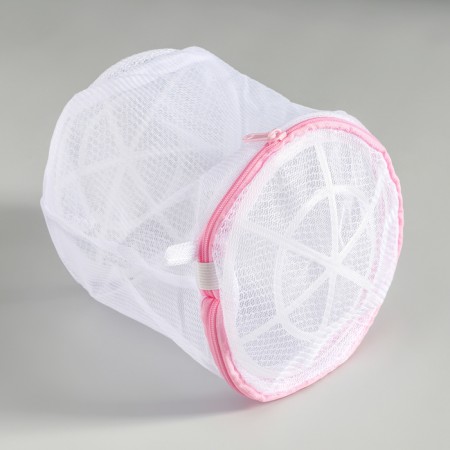 A bag for washing linen with a DOLAIN disc, 15 × 15 × 19 cm, large mesh, white color-3