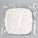 Disposable plate paper square "festive" white, 16.5x16.5 cm