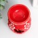 Aroma lamp ceramics "butterflies" white flowers on red 8x8x10 cm