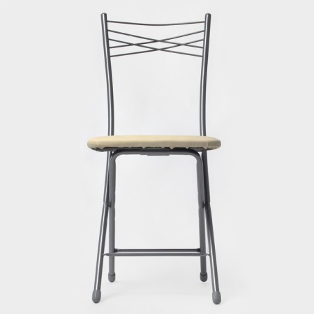 Folding stool "Nika 1", the color of the seat elephant bone-1