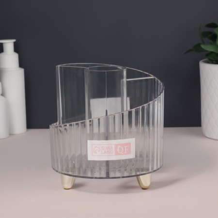 Organizer for storing cosmetics "Cristal", 4 sections, d = 12 × 12.5 cm, the color is transparent-3