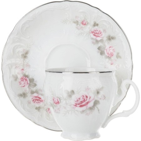 Bernadotte cup “Pale roses, platinum layer”, 170 ml-1