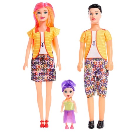 Set of dolls "Friendly Family", 3 pcs, mix-7