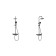 Lemark Tropic LM7012BL shower system, single -leaf, tropical shower, watering can, black