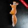 Squirrel suspension decor 36x10x12cm
