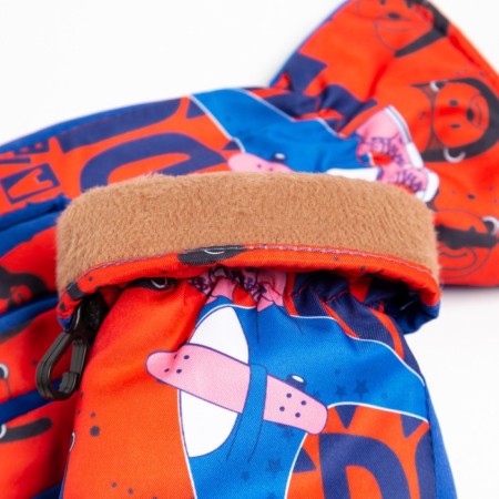 Baby gloves, blue/red color, size 14 (4-6 years)-2