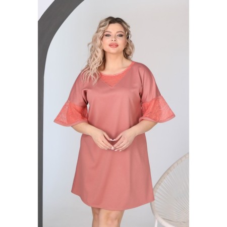Female dress, size 52, peach color-5